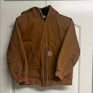 Carhartt Tan Zip-Up Youth Hoodie size 10-12 Medium